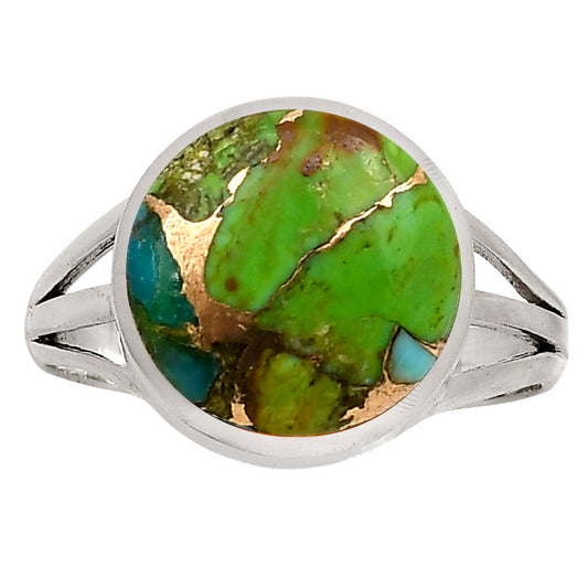Blue Turquoise In Green Mohave Ring size-7 R-1006 SDR250021