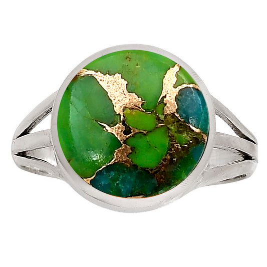 Blue Turquoise In Green Mohave Ring size-8 R-1006 SDR250024