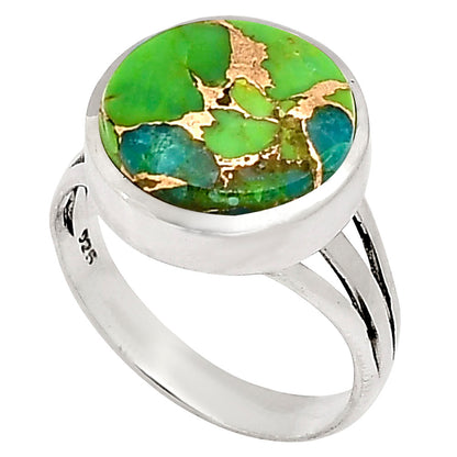 Blue Turquoise In Green Mohave Ring size-8 R-1006 SDR250024