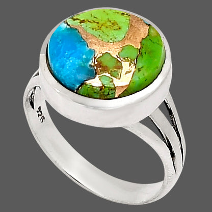 Blue Turquoise In Green Mohave Ring size-9 R-1006 SDR250028