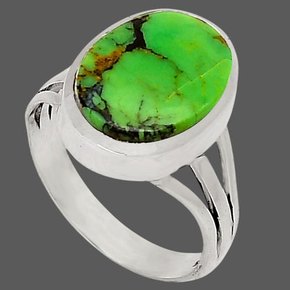 Blue Turquoise In Green Mohave Ring size-9 R-1006 SDR250030