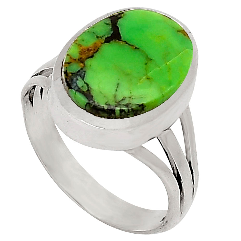 Blue Turquoise In Green Mohave Ring size-9 R-1006 SDR250030
