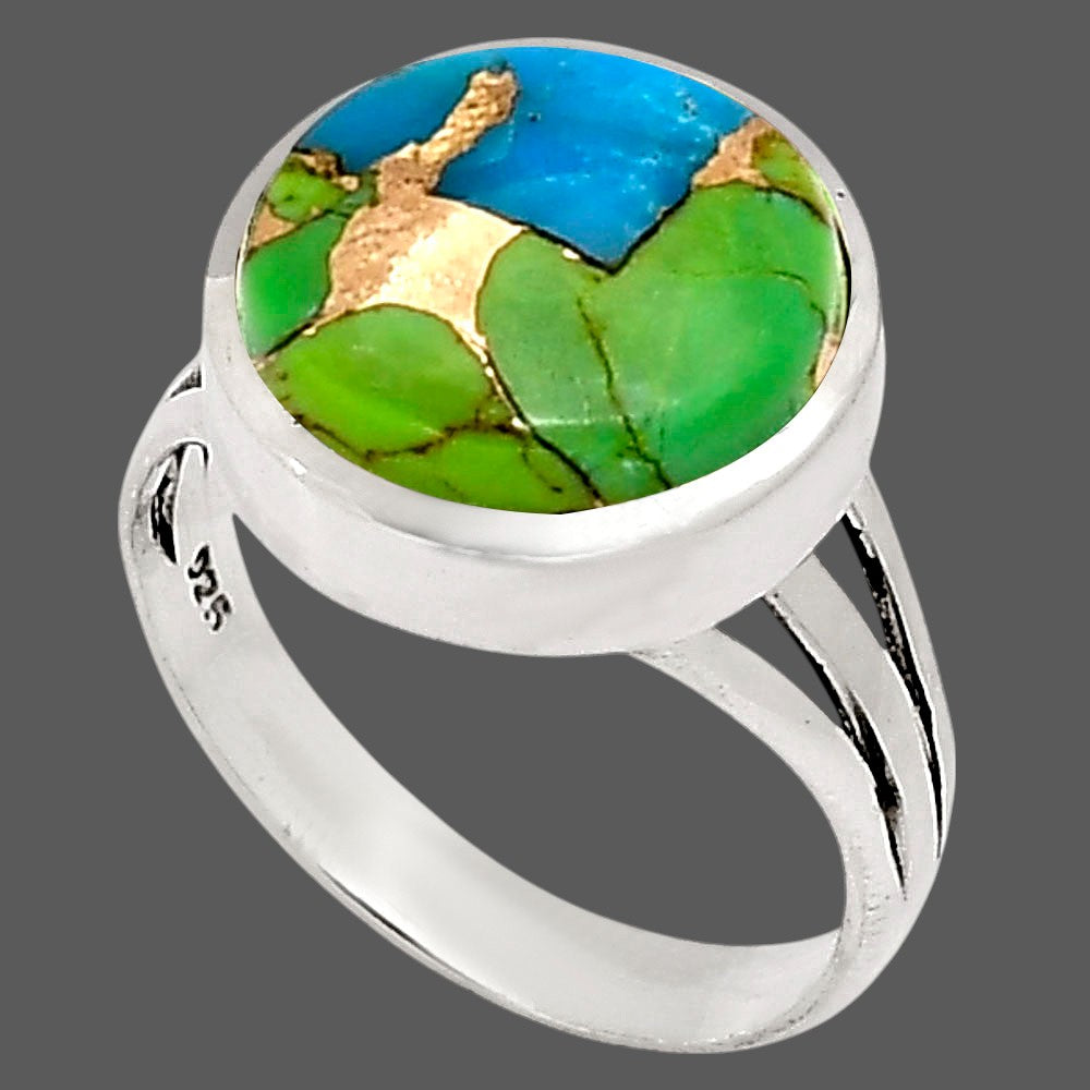 Blue Turquoise In Green Mohave Ring size-10 R-1006 SDR250031