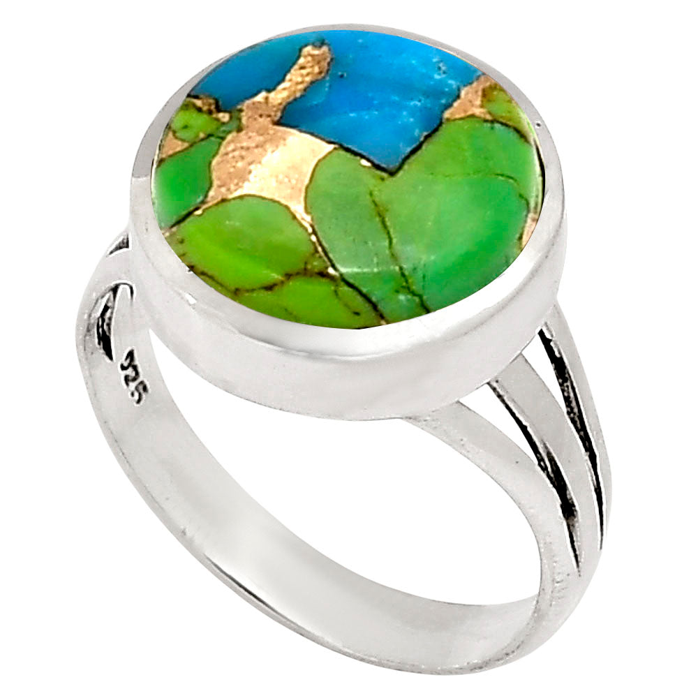 Blue Turquoise In Green Mohave Ring size-10 R-1006 SDR250031