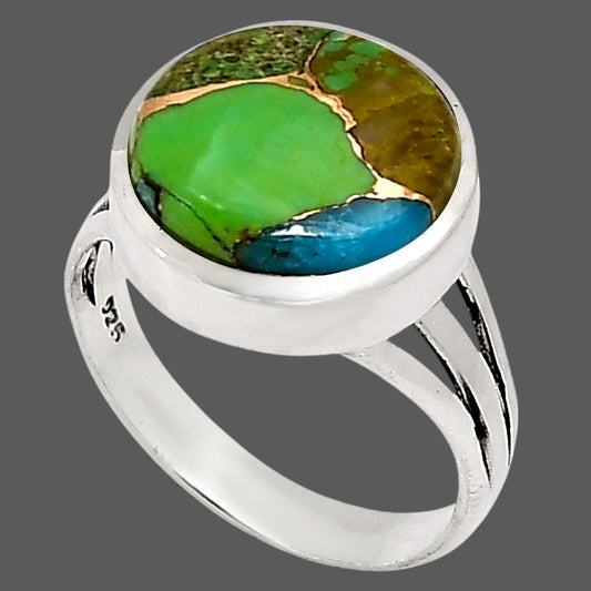 Blue Turquoise In Green Mohave Ring size-10 R-1006 SDR250033