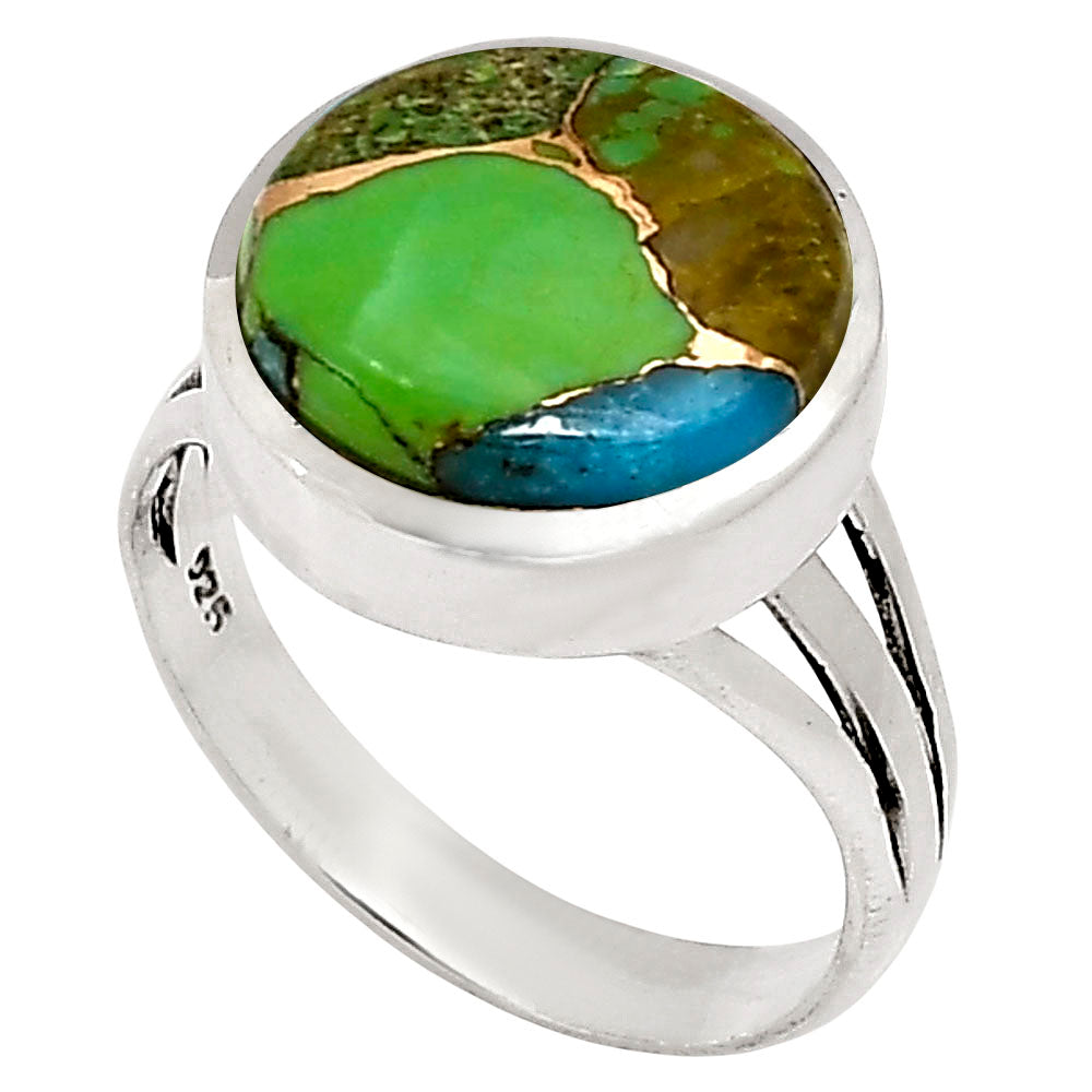 Blue Turquoise In Green Mohave Ring size-10 R-1006 SDR250033