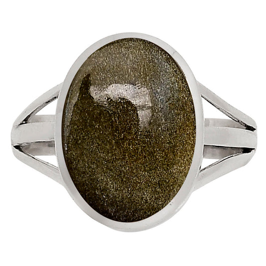 Silver Obsidian Ring size-7 R-1006 SDR250072