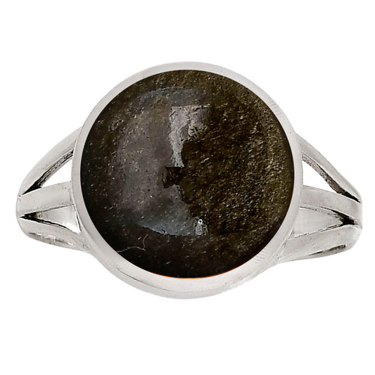 Silver Obsidian Ring size-7 R-1006 SDR250073