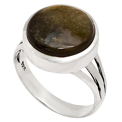 Silver Obsidian Ring size-8 R-1006 SDR250075