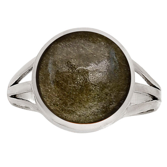 Silver Obsidian Ring size-8 R-1006 SDR250076