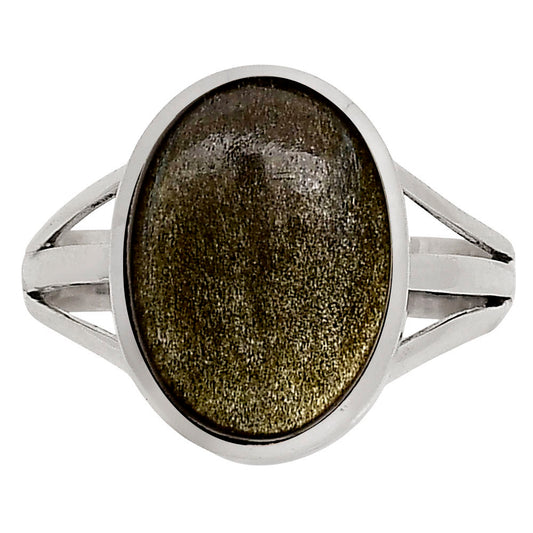Silver Obsidian Ring size-8 R-1006 SDR250077