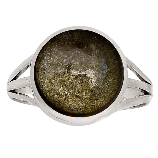 Silver Obsidian Ring size-8 R-1006 SDR250078