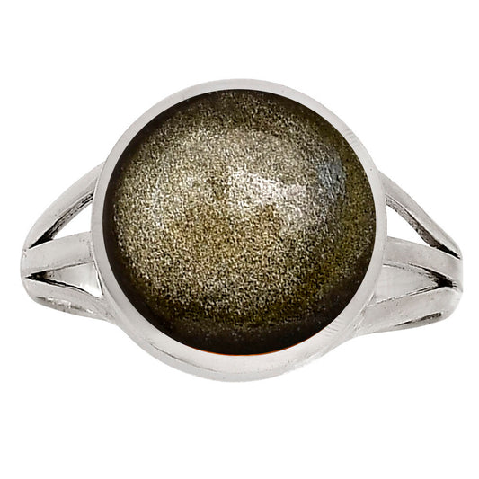 Silver Obsidian Ring size-9 R-1006 SDR250082