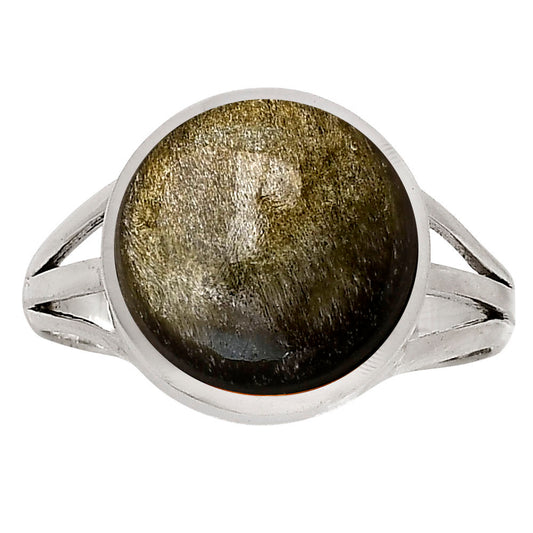 Silver Obsidian Ring size-10 R-1006 SDR250083