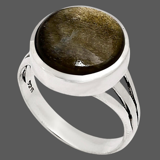 Silver Obsidian Ring size-10 R-1006 SDR250083