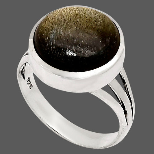 Silver Obsidian Ring size-10 R-1006 SDR250087