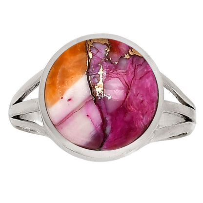 Kingman Orange Dahlia Turquoise Ring size-10 R-1006 SDR250136