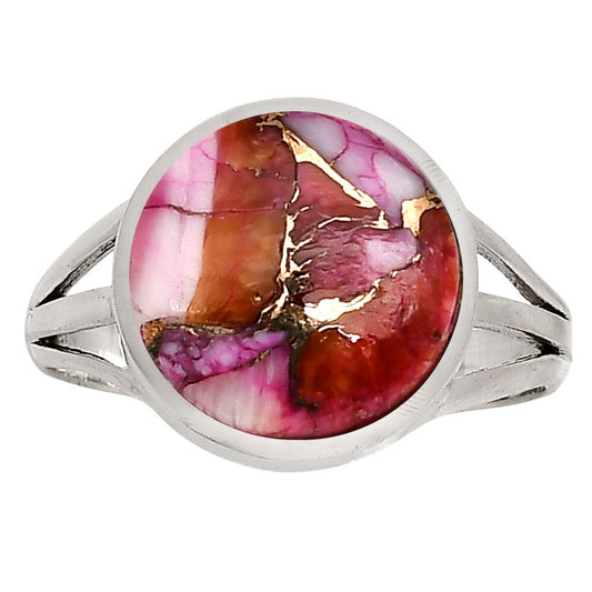 Kingman Orange Dahlia Turquoise Ring size-10 R-1006 SDR250137