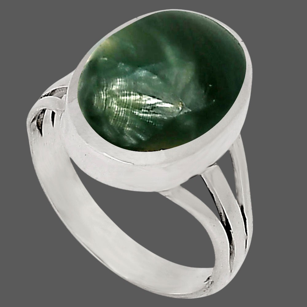 Russian Seraphinite Ring size-7 R-1006 SDR250145