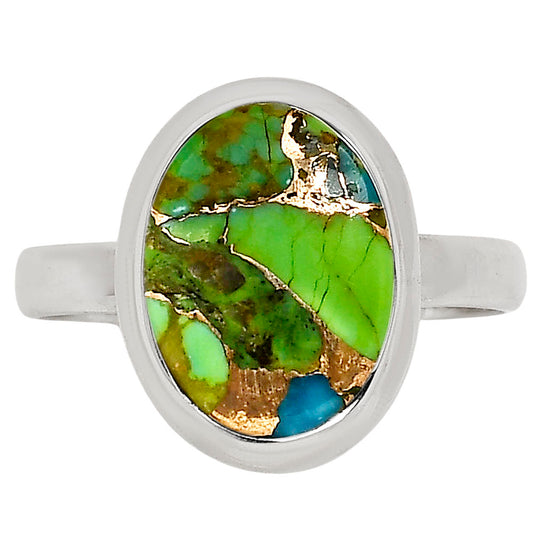 Blue Turquoise In Green Mohave Ring size-10 R-1007 SDR250214