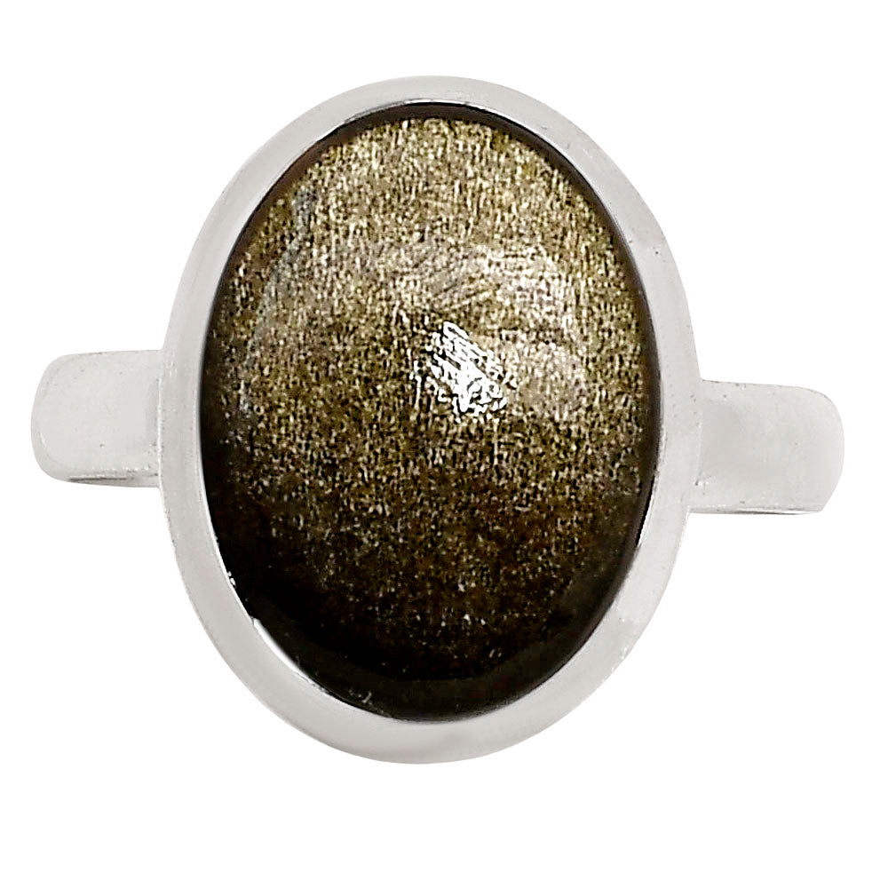 Silver Obsidian Ring size-7 R-1007 SDR250261