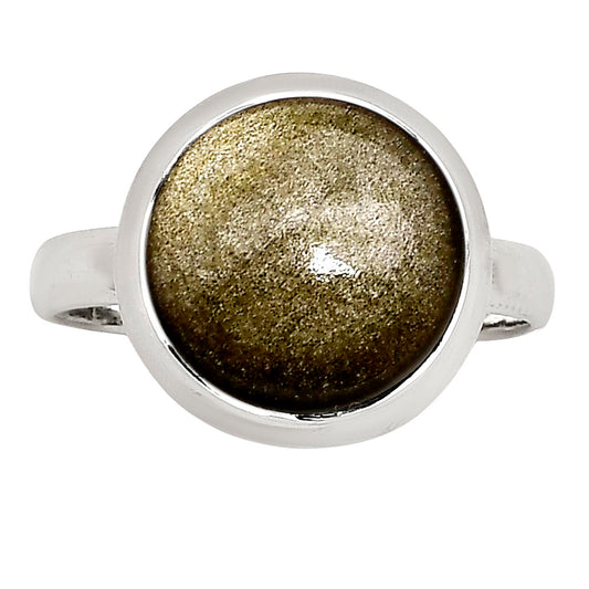 Silver Obsidian Ring size-8 R-1007 SDR250267