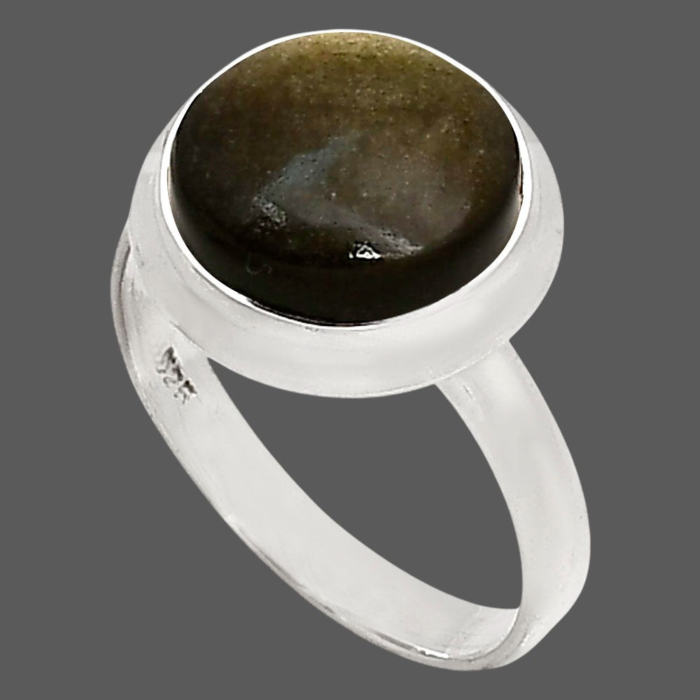 Silver Obsidian Ring size-8 R-1007 SDR250267