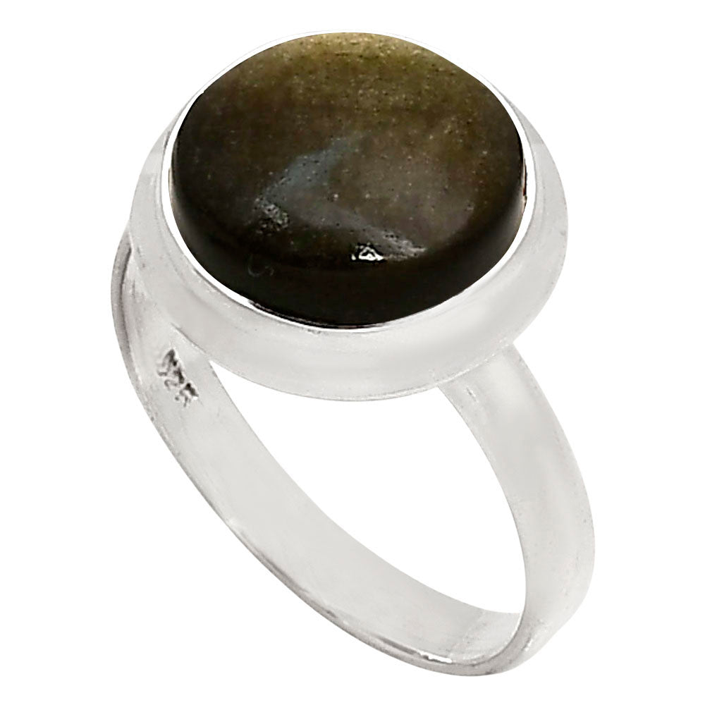 Silver Obsidian Ring size-8 R-1007 SDR250267