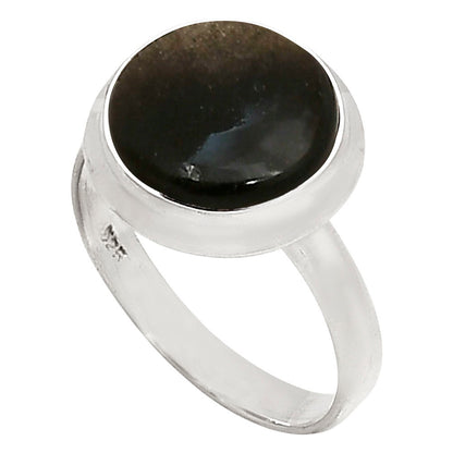 Silver Obsidian Ring size-8 R-1007 SDR250269