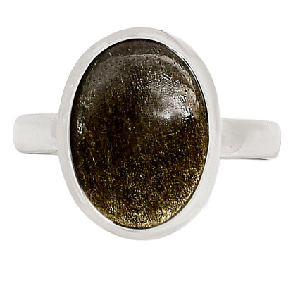 Silver Obsidian Ring size-9 R-1007 SDR250270