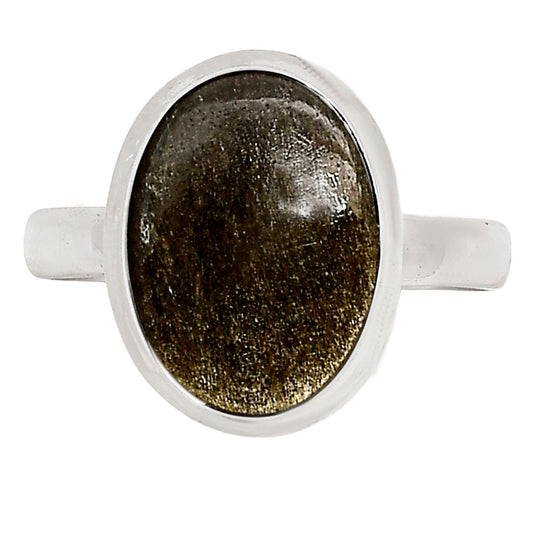 Silver Obsidian Ring size-9 R-1007 SDR250270