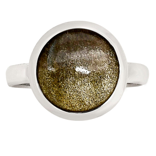 Silver Obsidian Ring size-9 R-1007 SDR250272