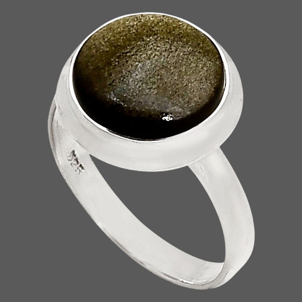 Silver Obsidian Ring size-9 R-1007 SDR250272