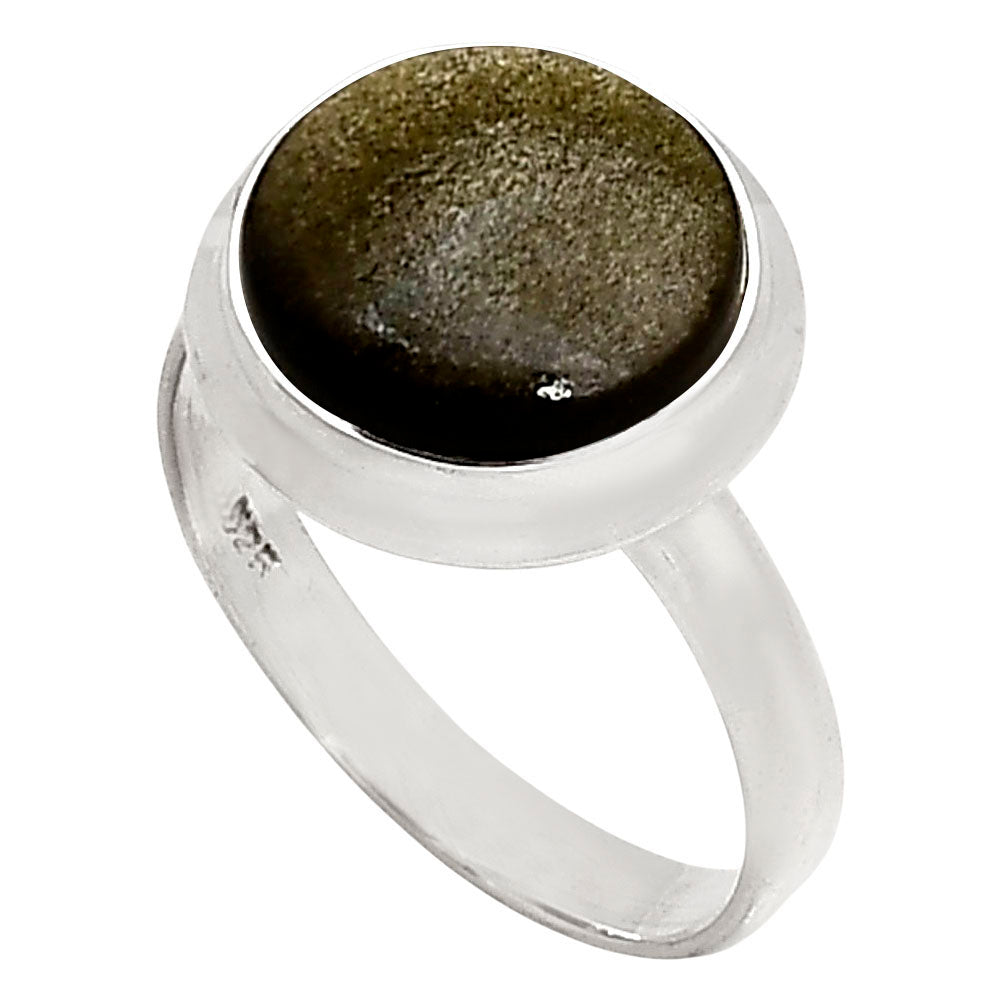 Silver Obsidian Ring size-9 R-1007 SDR250272