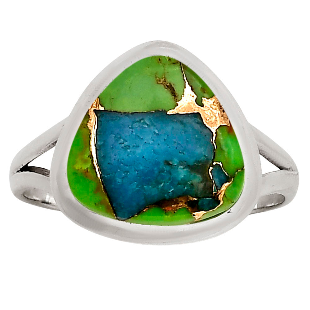 Blue Turquoise In Green Mohave Ring size-8 R-1005 SDR250491