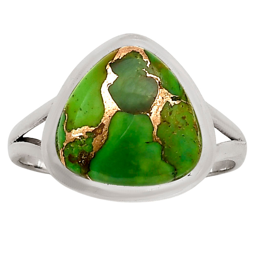 Copper Green Turquoise Ring size-9 R-1005 SDR250511