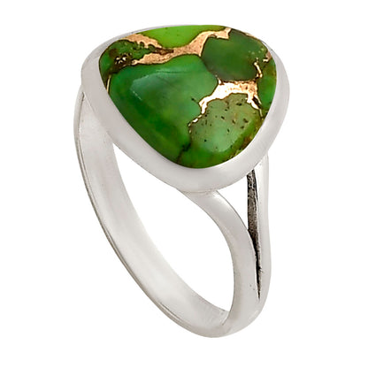 Copper Green Turquoise Ring size-9 R-1005 SDR250511