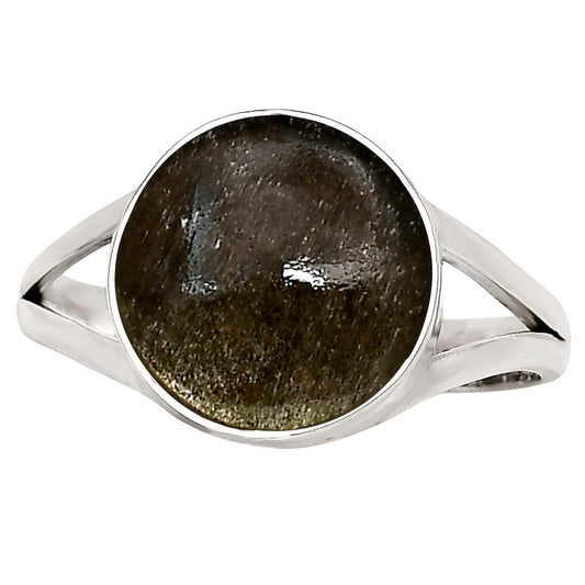 Silver Obsidian Ring size-7 R-1002 SDR250532