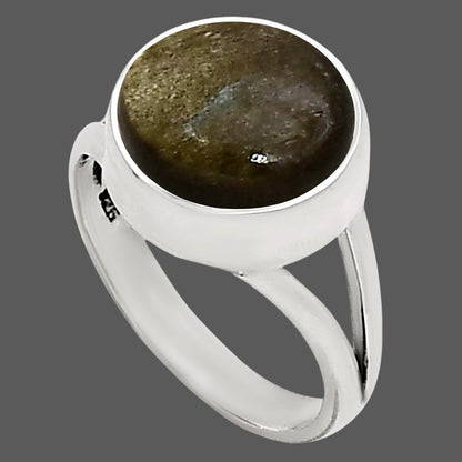 Silver Obsidian Ring size-7 R-1002 SDR250532