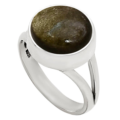 Silver Obsidian Ring size-7 R-1002 SDR250532