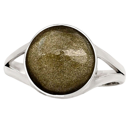 Silver Obsidian Ring size-9 R-1002 SDR250648