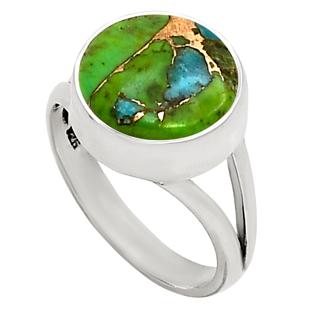 Blue Turquoise In Green Mohave Ring size-8 R-1002 SDR250722