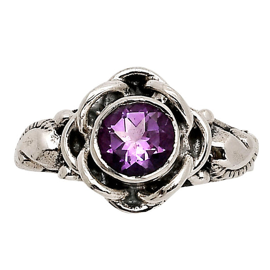 African Amethyst Ring size-6 R-1395 SDR250820