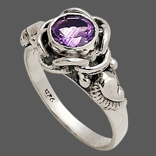 African Amethyst Ring size-6 R-1395 SDR250820