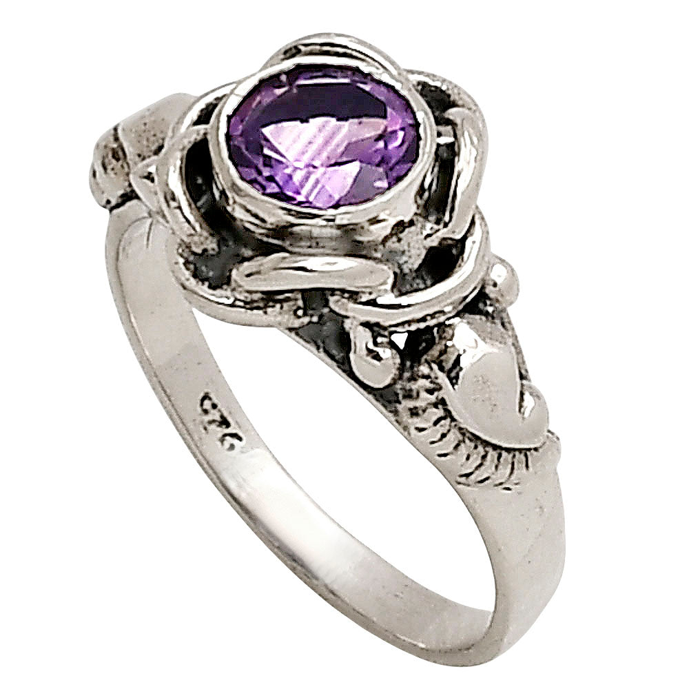 African Amethyst Ring size-6 R-1395 SDR250820