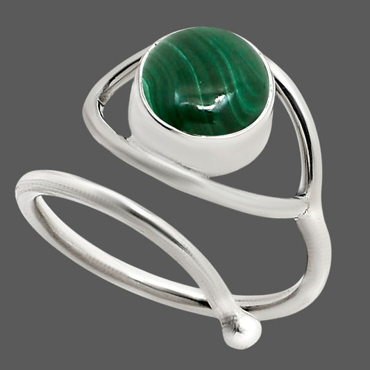 Eye Adjustable - Malachite Eye Ring size-6 R-1254 SDR250925