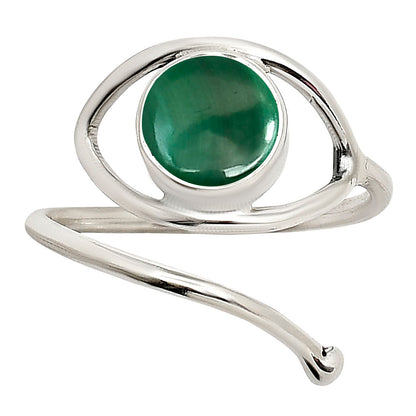 Eye Adjustable - Malachite Eye Ring size-6 R-1254 SDR250932