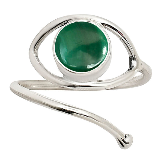 Eye Adjustable - Malachite Eye Ring size-6 R-1254 SDR250932