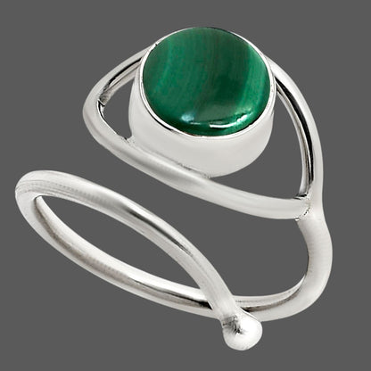 Eye Adjustable - Malachite Eye Ring size-6 R-1254 SDR250932