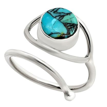Eye Adjustable - Lucky Charm Tibetan Turquoise Ring size-7 R-1254 SDR250933